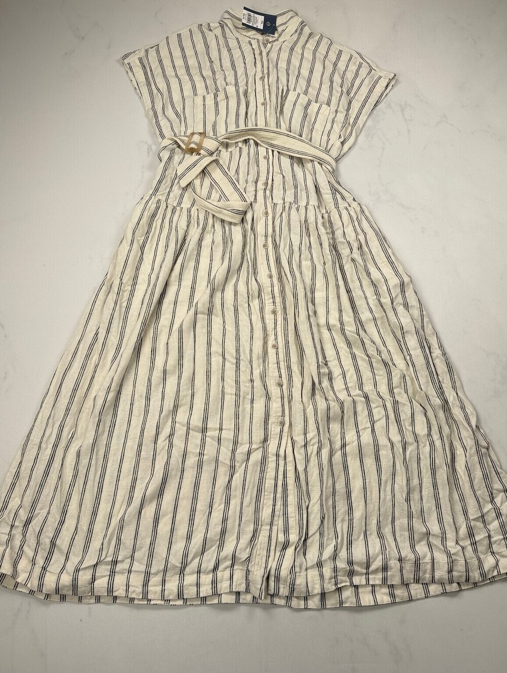 Universal Thread Striped Maxi Dress Cream 90s Wrap Dress - Womens XXL